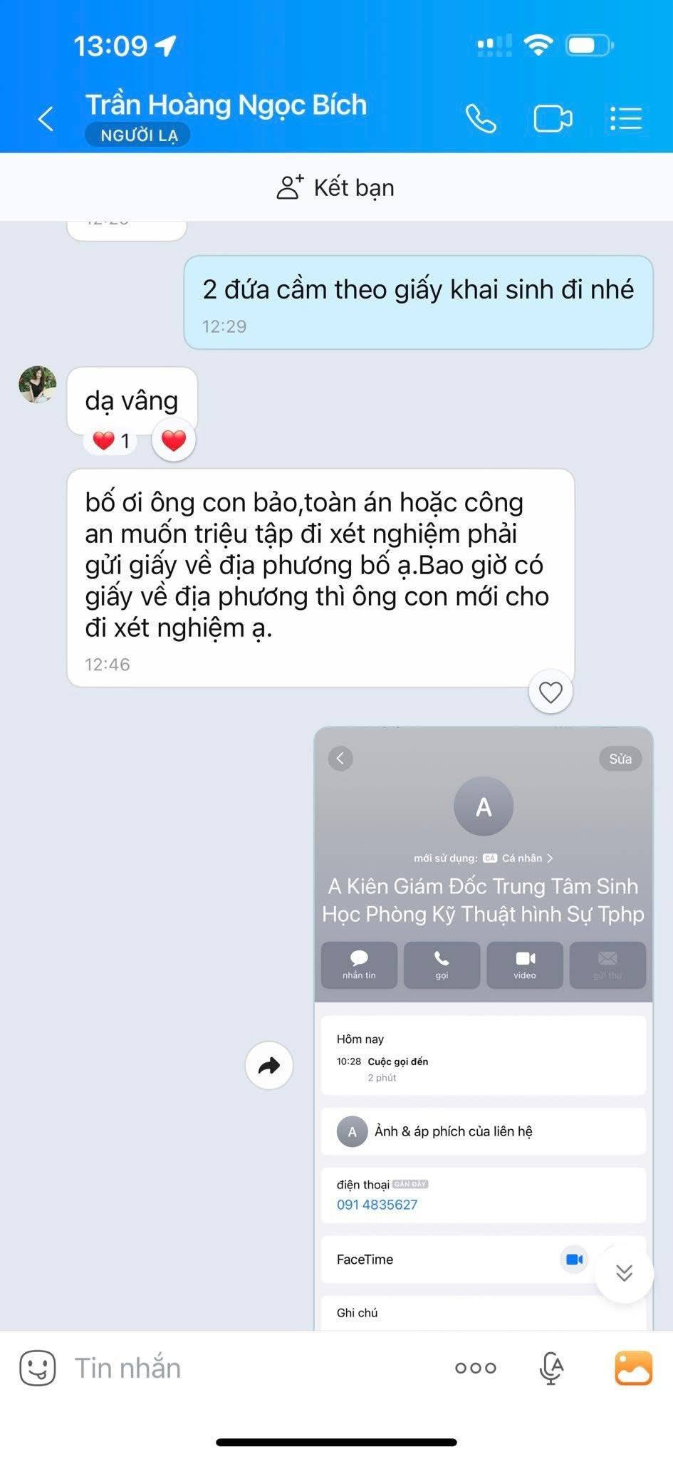 Tin nhắn bằng chứng 5